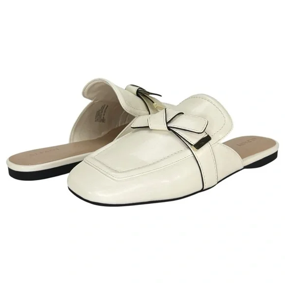 Alfani Parvani Bone Faux Leather Womens Flat Mules Size 10M - Picture 10 of 13
